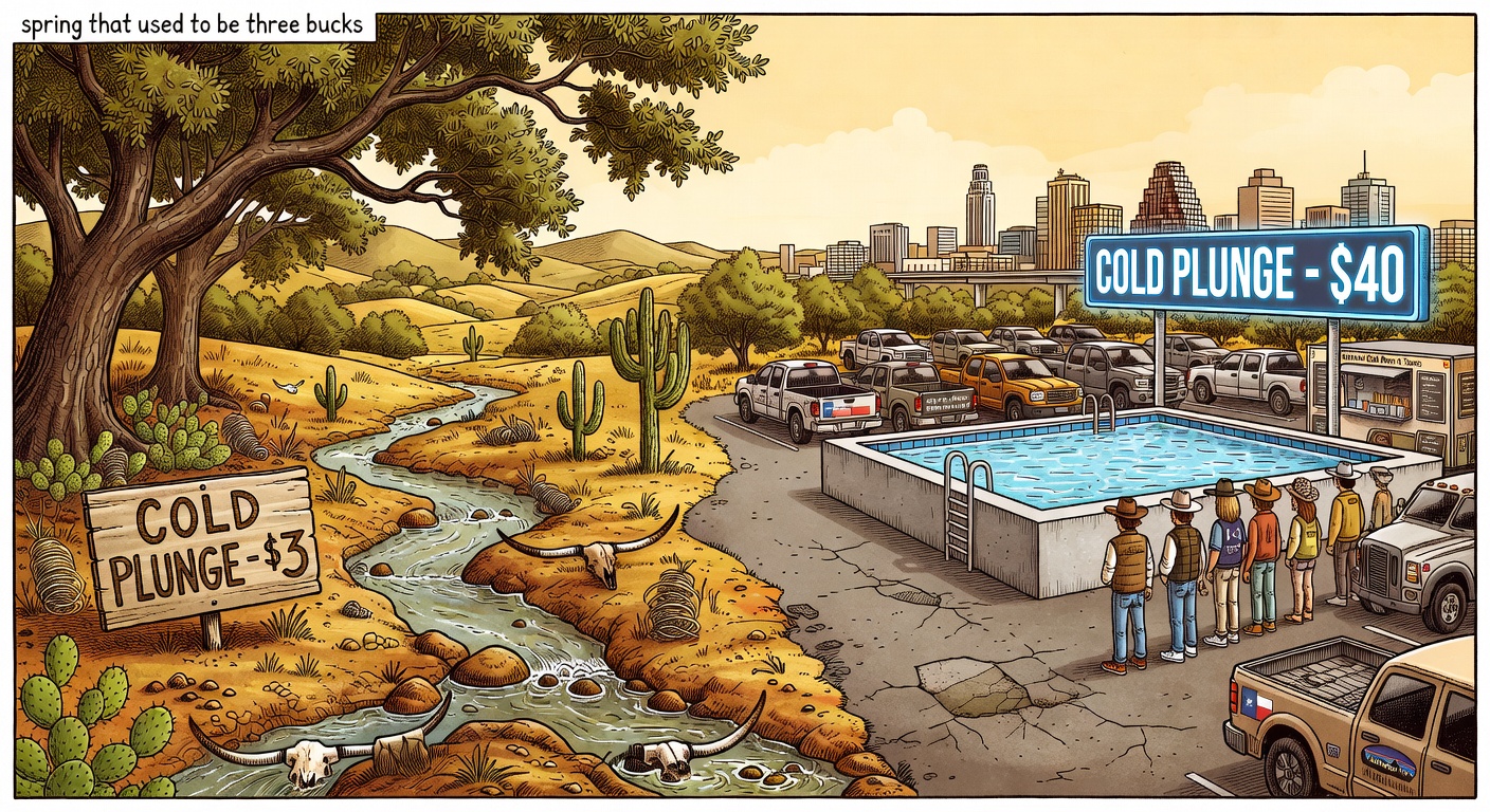 Cold Plunge for Forty Dollars at the Spring That Used to Be Three Bucks