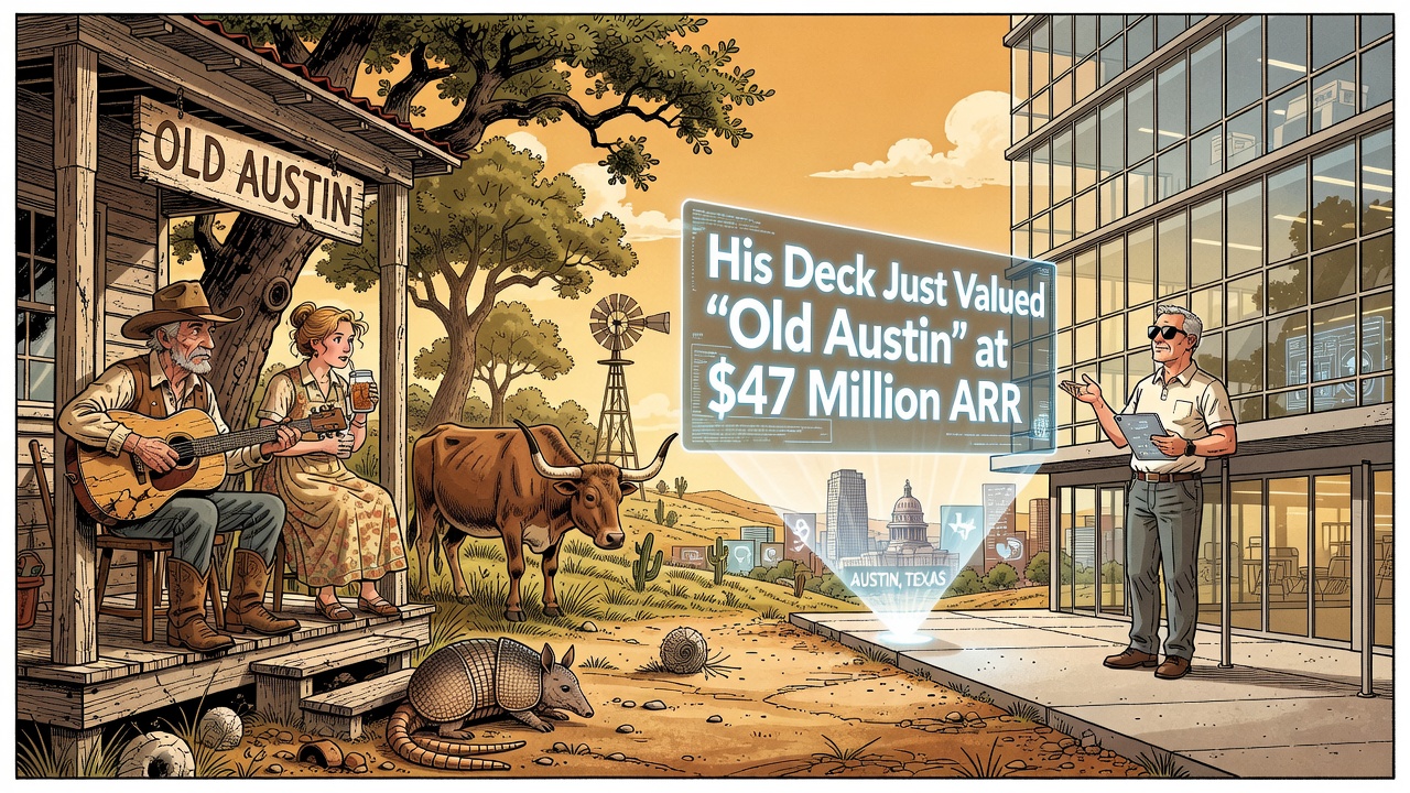 His Deck Just Valued "Old Austin" at $47 Million ARR