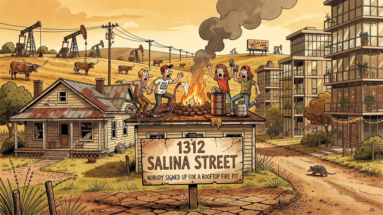 Nobody at 1312 Salina Street Signed Up for a Rooftop Fire Pit