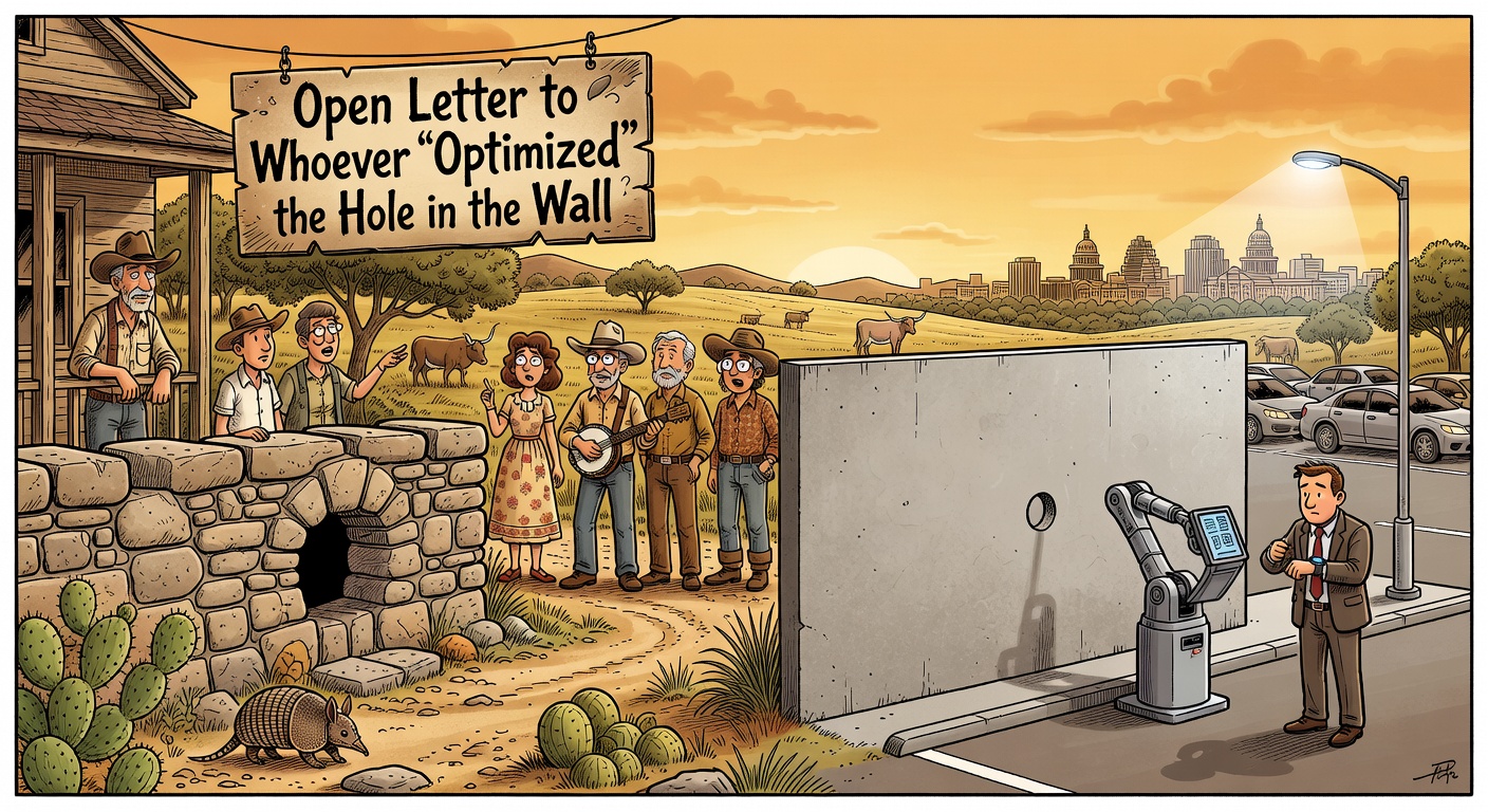 Open Letter to Whoever "Optimized" the Hole in the Wall