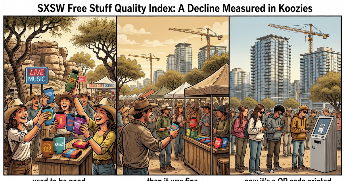 The SXSW Free Stuff Quality Index: A Decline Measured in Koozies