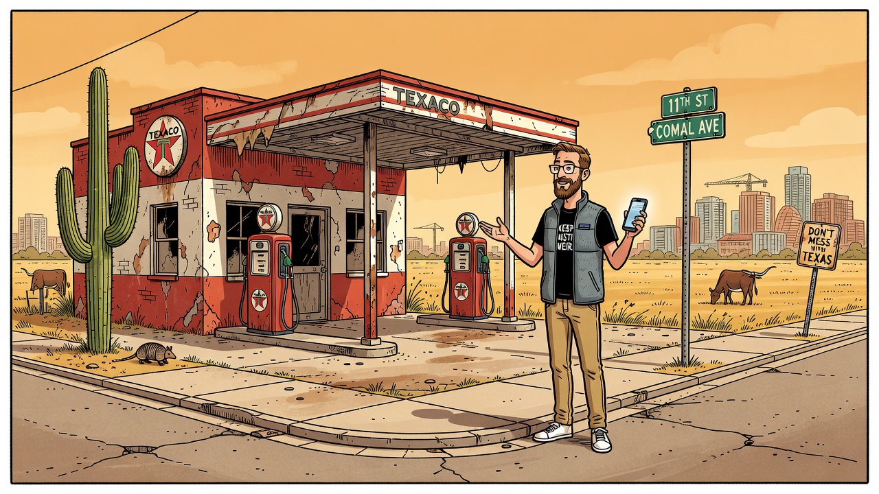 Tech-Bro of the Week Sees 'Strong IP' in the Old Texaco on 11th and Comal