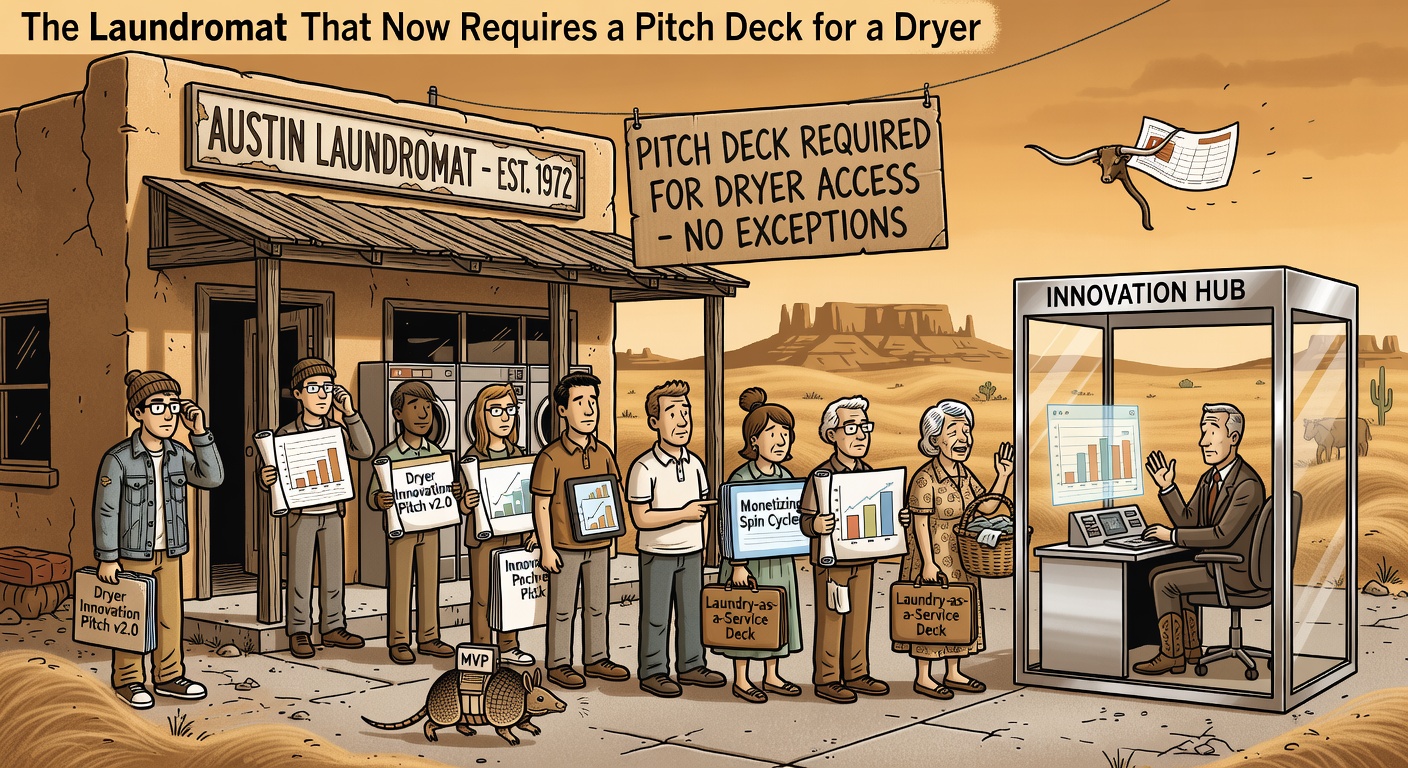 The Laundromat That Now Requires a Pitch Deck for a Dryer