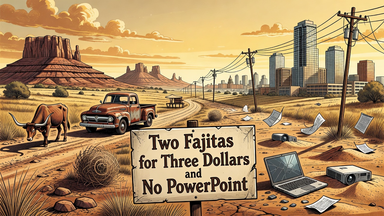 Two Fajitas for Three Dollars and No PowerPoint
